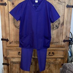 Women’s Scrub set Large Grape Color Vital Threads Brand